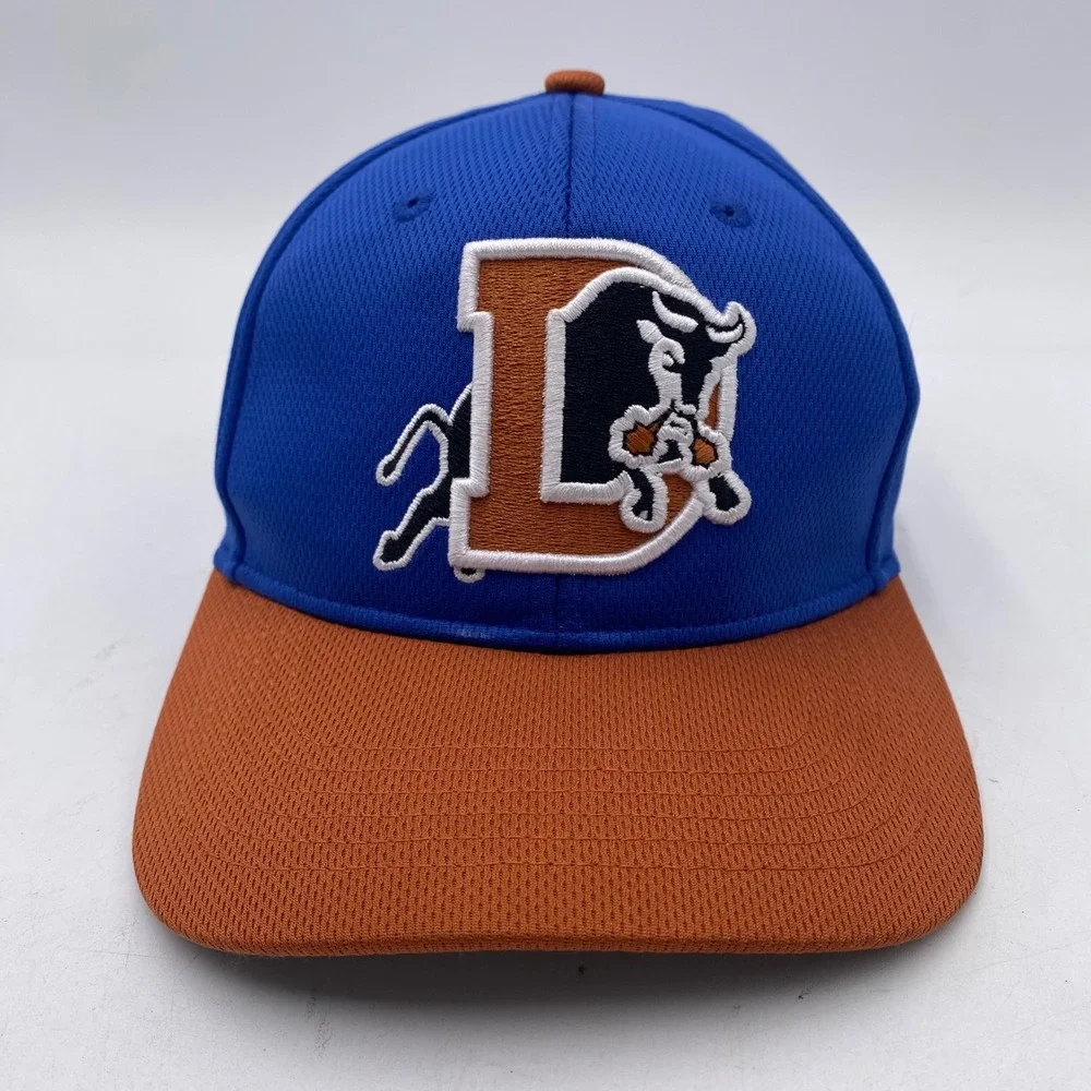 DURHAM BULLS OC Sports Mesh Baseball Hat Youth Blue‎ Orange Embroidered MiLB Cap